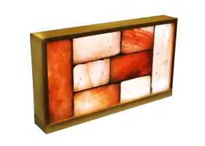 foot by 2 foot horizontal Himalayan salt wall panel with LED backlighting by SpiritualQuest, perfect for wellness rooms, spas, and home décor.