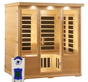 Salt room cabin with halogenerator