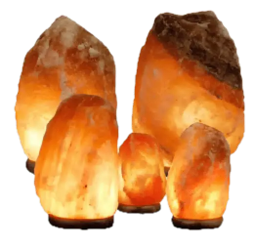 Set of traditional himalayan salt lamps