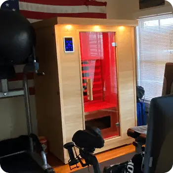 Sauna installed in an office