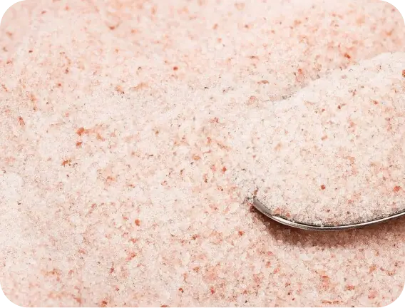 Fine grain of himalayan pink salt