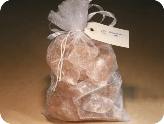Bag of himalayan bath salt