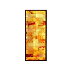 2 foot by 5 foot vertical Himalayan salt wall panel with integrated LED backlight by SpiritualQuest, ideal for spa and home wellness décor