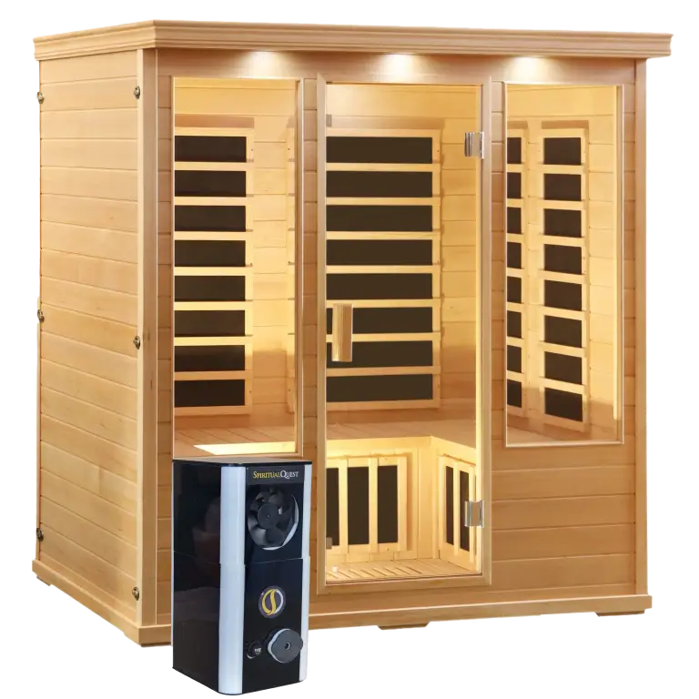 4 person infrared sauna salt cabin with halo generator salt therapy