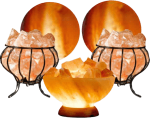Set of various himalayan salt related products