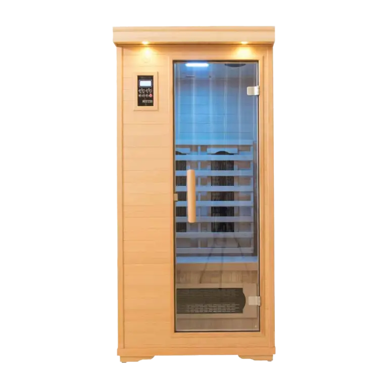 Executive one person full spectrum infrared salt cave sauna with FREE 5G Harmonizer, chromotherapy lights, and low EMF desig