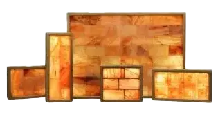 Collection of beautiful salt wall panels of various dimensions and proportions