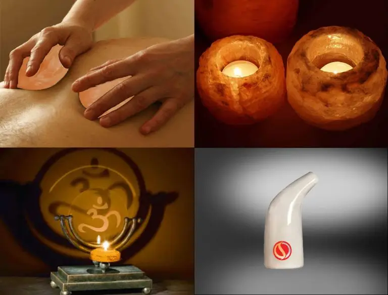 Various exclusive products like candle holder and massage stones