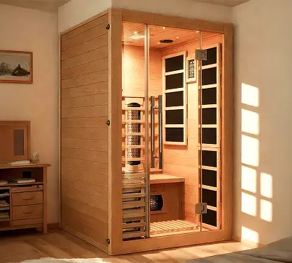Maverick Full Spectrum Sauna With Traditional Sauna All-In-One in use